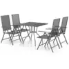 Image de vidaXL Ensemble de jardin 5 pièces anthracite acier