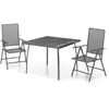 Image de vidaXL Ensemble de jardin 3 pièces anthracite acier