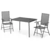 Image de vidaXL Ensemble de jardin 3 pièces anthracite acier