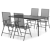 Image de vidaXL Ensemble de jardin 5 pièces anthracite acier
