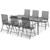 Image de vidaXL Ensemble de jardin 7 pièces anthracite acier