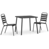 Image de vidaXL Ensemble de jardin 3 pièces anthracite acier