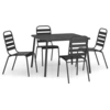 Image de vidaXL Ensemble de jardin 5 pièces anthracite acier