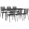 Image de vidaXL Ensemble de jardin 7 pièces anthracite acier