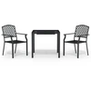 Image de vidaXL Ensemble de jardin 3 pièces anthracite acier