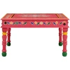 Image de vidaXL Table basse Rose Peinte à la main Bois massif Mango