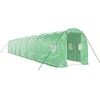 Image de vidaXL Serre avec cadre en acier vert 28 m² 14x2x2 m