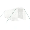 Image de vidaXL Serre avec cadre en acier blanc 12 m² 6x2x2 m