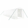 Image de vidaXL Serre avec cadre en acier blanc 20 m² 10x2x2 m