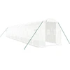 Image de vidaXL Serre avec cadre en acier blanc 24 m² 12x2x2 m