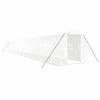 Image de vidaXL Serre avec cadre en acier blanc 32 m² 16x2x2 m