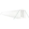 Image de vidaXL Serre avec cadre en acier blanc 40 m² 20x2x2 m