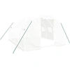 Image de vidaXL Serre avec cadre en acier blanc 12 m² 4x3x2 m