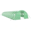Image de vidaXL Serre avec cadre en acier vert 64 m² 16x4x2 m