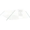 Image de vidaXL Serre avec cadre en acier blanc 32 m² 8x4x2 m