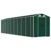 Image de vidaXL Abri de jardin vert 191x810x198 cm Acier galvanisé