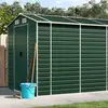 Image de vidaXL Abri de jardin vert 191x895x198 cm Acier galvanisé