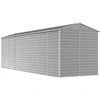 Image de vidaXL Abri de jardin gris clair 191x640x198 cm Acier galvanis ©