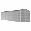 Image de vidaXL Abri de jardin gris clair 191x895x198 cm Acier galvanisé