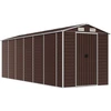 Image de vidaXL Abri de jardin brun 191x555x198 cm Acier galvanisé