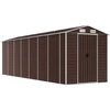 Image de vidaXL Abri de jardin brun 191x640x198 cm Acier galvanisé