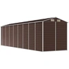 Image de vidaXL Abri de jardin brun 191x725x198 cm Acier galvanisé
