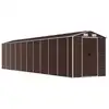 Image de vidaXL Abri de jardin brun 191x895x198 cm Acier galvanisé