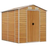 Image de vidaXL Abri de jardin brun clair 191x215x198 cm Acier galvanisé