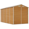 Image de vidaXL Abri de jardin brun clair 191x385x198 cm Acier galvanisé
