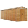 Image de vidaXL Abri de jardin brun clair 191x640x198 cm Acier galvanisé