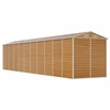 Image de vidaXL Abri de jardin brun clair 191x895x198 cm Acier galvanisé
