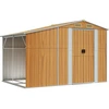 Image de vidaXL Abri de jardin brun clair 277x192,5x179 cm Acier galvanisé