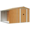 Image de vidaXL Abri de jardin brun clair 277x279x179 cm Acier galvanisé