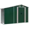 Image de vidaXL Abri de jardin vert 277x93x179 cm Acier galvanisé