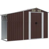 Image de vidaXL Abri de jardin brun 277x93x179 cm Acier galvanisé