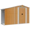 Image de vidaXL Abri de jardin brun 277x93x179 cm Acier galvanisé