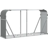 Image de vidaXL Abri pour bois de cheminée gris clair 180x45x100 cm Acier galvanisé