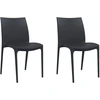 Image de vidaXL Chaises de jardin 2 pcs. Anthracite 50x46x80 cm Polypropylène