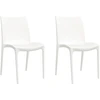 Image de vidaXL Chaises de jardin 2 pcs. Blanc 50x46x80 cm Polypropylène