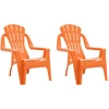 Image de vidaXL Chaises de jardin pour enfants 2 pcs. Orange 37x34x44 cm PP aspect bois