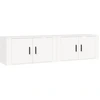 Image de vidaXL Armoires murales TV 2 pcs. Blanc 80x34,5x40 cm