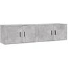 Image de vidaXL Armoires murales TV 2 pcs. Gris b ©ton 80x34,5x40 cm