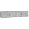 Image de vidaXL Armoires murales TV 2 pcs. Gris béton 100x34,5x40 cm