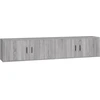 Image de vidaXL Armoires murales TV 2 pcs. Gris Sonoma 100x34,5x40 cm