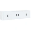 Image de vidaXL Ensemble de meubles TV 3 pièces blanc en bois composite