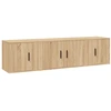 Image de vidaXL Ensemble d'armoires TV 3 pièces en bois composite chêne Sonoma