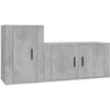 Image de vidaXL Ensemble d'armoires TV 2 pièces gris béton Bois composite