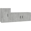 Image de vidaXL Ensemble d'armoires TV 2 pièces gris béton Bois composite