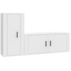 Image de vidaXL Ensemble de 2 armoires TV blanc en bois composite