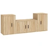 Image de vidaXL Ensemble d'armoires TV 3 pièces en bois composite chêne Sonoma